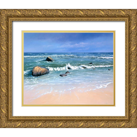 Rugen, Ostsee Gold Ornate Wood Framed Art Print with Double Matting by Schneider, Sigur