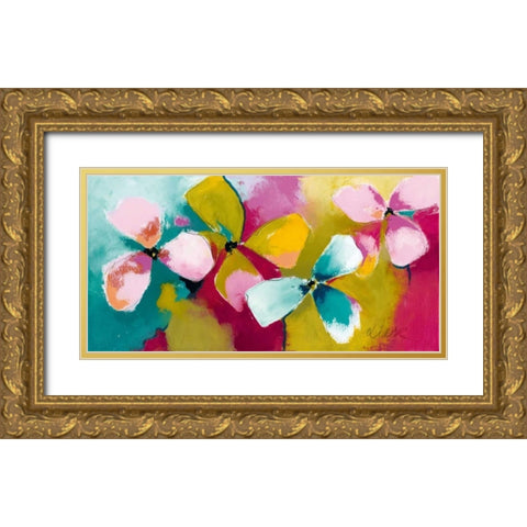 Melody III Gold Ornate Wood Framed Art Print with Double Matting by Strunk, Anne L.