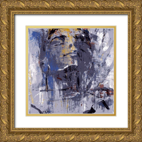 Erfullung Gold Ornate Wood Framed Art Print with Double Matting by Miteff, Stefan