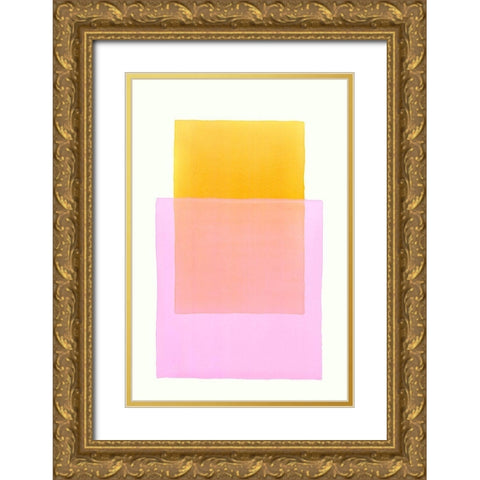 Color Code 5 Gold Ornate Wood Framed Art Print with Double Matting by Maier, Werner