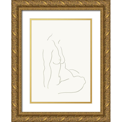 Akt 5 Gold Ornate Wood Framed Art Print with Double Matting by Maier, Werner