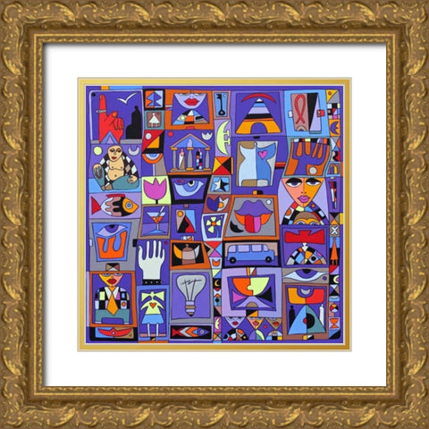 XXI Jahrhundert Gold Ornate Wood Framed Art Print with Double Matting by Safronow, Wlad