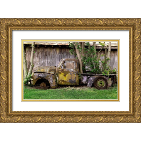GMC Gold Ornate Wood Framed Art Print with Double Matting by Stalowy, John