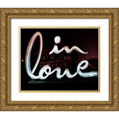 In Love Gold Ornate Wood Framed Art Print with Double Matting by Stalowy, John