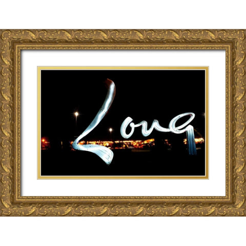 Love Gold Ornate Wood Framed Art Print with Double Matting by Stalowy, John