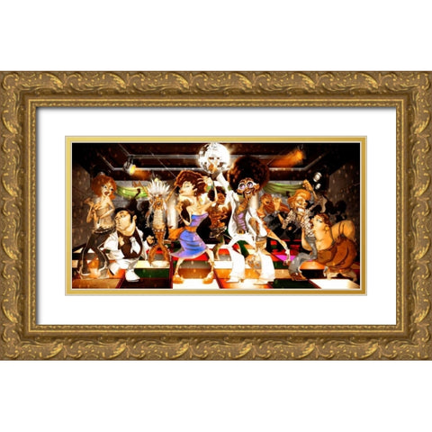 Disco Club -1 Gold Ornate Wood Framed Art Print with Double Matting by Alvez, A. - Perez, A.