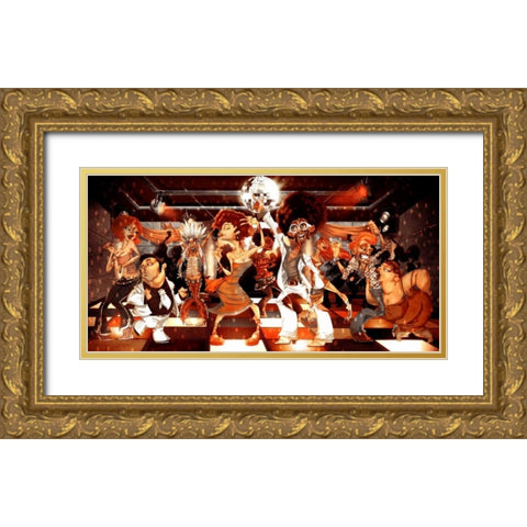 Disco Club -2 Gold Ornate Wood Framed Art Print with Double Matting by Alvez, A. - Perez, A.