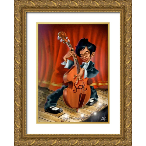 On the Stage Gold Ornate Wood Framed Art Print with Double Matting by Alvez, A. - Perez, A.