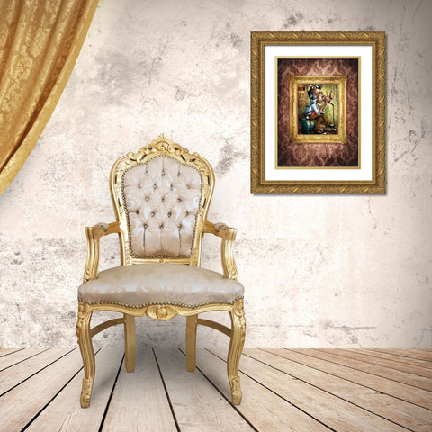 Bluesman 2A Gold Ornate Wood Framed Art Print with Double Matting by Alvez, A. - Perez, A.