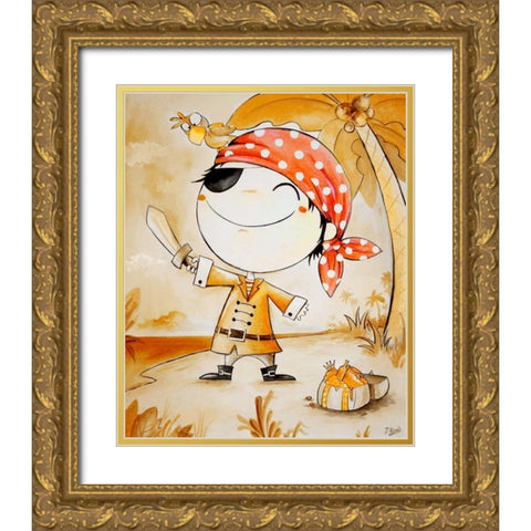 Pirate Gold Ornate Wood Framed Art Print with Double Matting by Vicedo, Diana