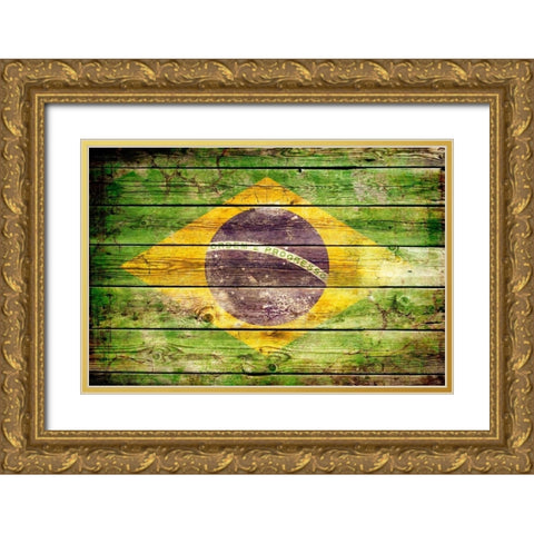 Brazil 2 Gold Ornate Wood Framed Art Print with Double Matting by Robins, John H.