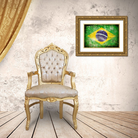 Brazil 1 Gold Ornate Wood Framed Art Print with Double Matting by Robins, John H.