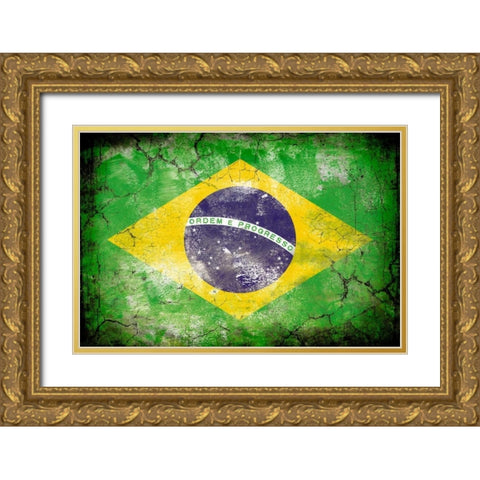 Brazil 1 Gold Ornate Wood Framed Art Print with Double Matting by Robins, John H.