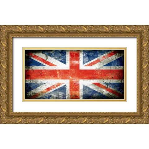 UK 1 Gold Ornate Wood Framed Art Print with Double Matting by Robins, John H.
