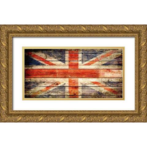 UK 2 Gold Ornate Wood Framed Art Print with Double Matting by Robins, John H.
