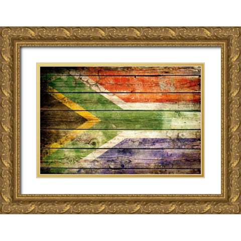 South Africa 2 Gold Ornate Wood Framed Art Print with Double Matting by Robins, John H.
