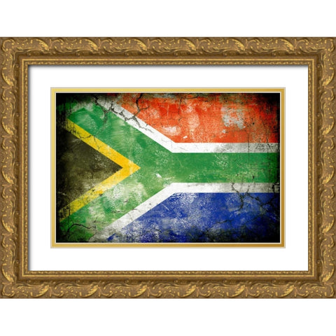 South Africa 1 Gold Ornate Wood Framed Art Print with Double Matting by Robins, John H.