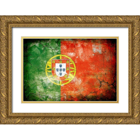 Portugal 1 Gold Ornate Wood Framed Art Print with Double Matting by Robins, John H.