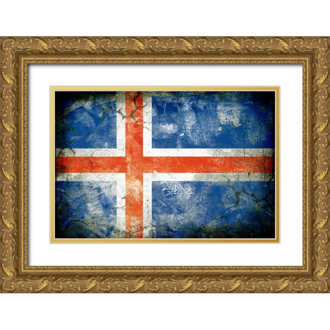 Iceland 1 Gold Ornate Wood Framed Art Print with Double Matting by Robins, John H.