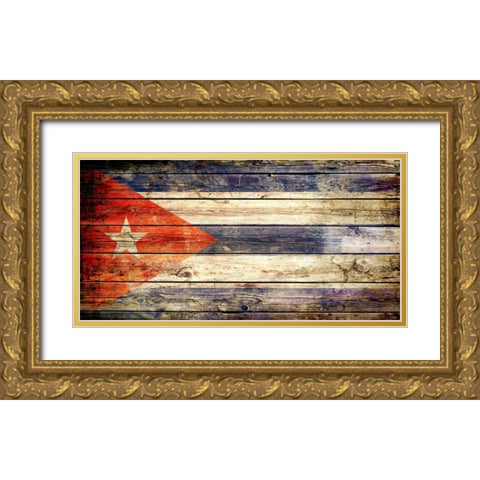 Cuba 2 Gold Ornate Wood Framed Art Print with Double Matting by Robins, John H.