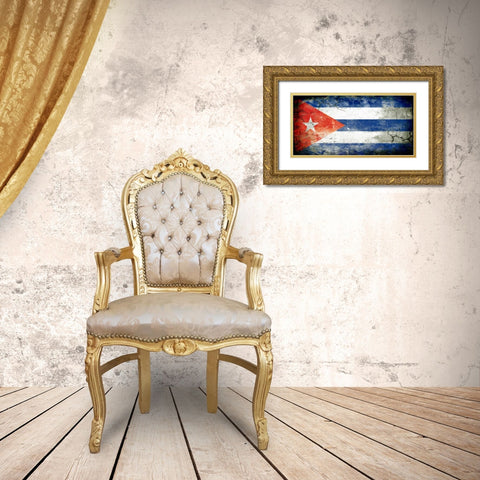 Cuba 1 Gold Ornate Wood Framed Art Print with Double Matting by Robins, John H.