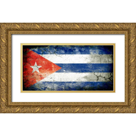 Cuba 1 Gold Ornate Wood Framed Art Print with Double Matting by Robins, John H.