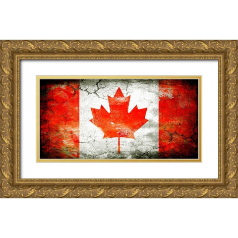 Canada 1 Gold Ornate Wood Framed Art Print with Double Matting by Robins, John H.