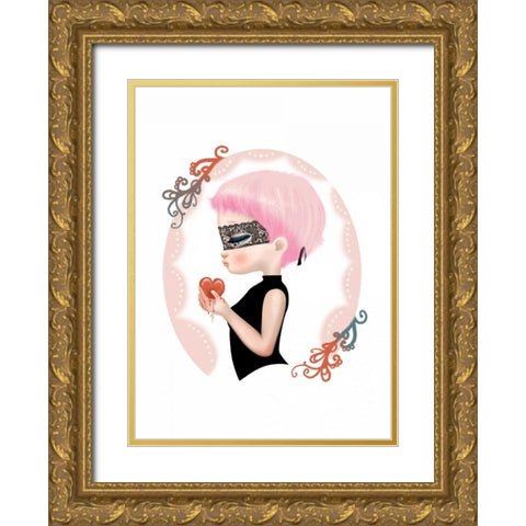 Thief of hearts Gold Ornate Wood Framed Art Print with Double Matting by Yuste, Patricia