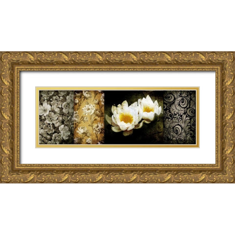Collage Vintage II Gold Ornate Wood Framed Art Print with Double Matting by Willow, Susan P.