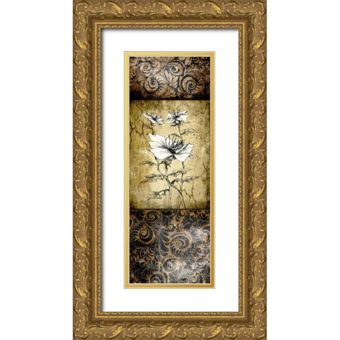 Brown Vintage II B Gold Ornate Wood Framed Art Print with Double Matting by Willow, Susan P.