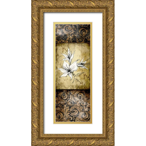 Brown Vintage II A Gold Ornate Wood Framed Art Print with Double Matting by Willow, Susan P.