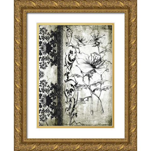Rose Vintage I B Gold Ornate Wood Framed Art Print with Double Matting by Willow, Susan P.