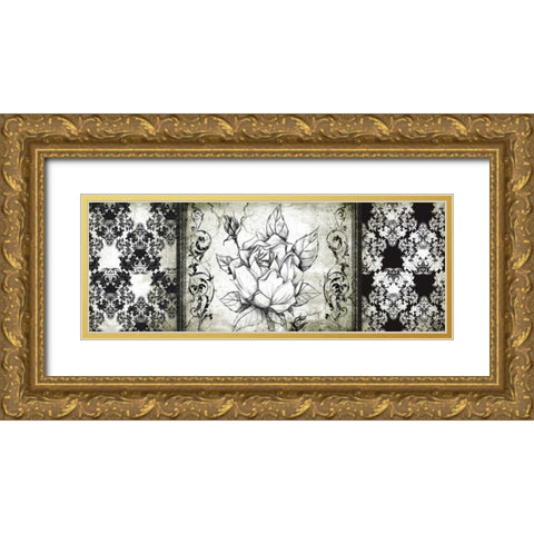Rose Vintage I Gold Ornate Wood Framed Art Print with Double Matting by Willow, Susan P.