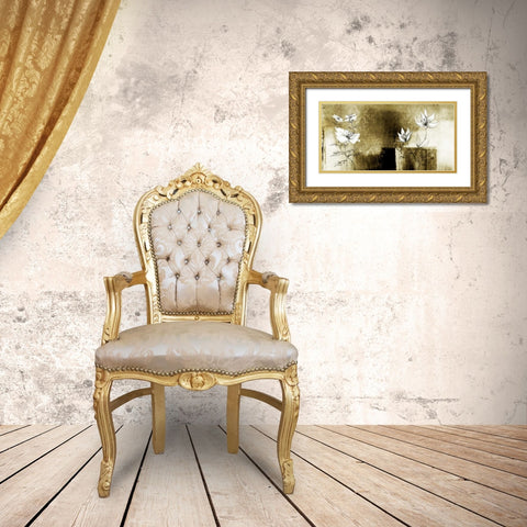 Abstract Decape Gold Ornate Wood Framed Art Print with Double Matting by Willow, Susan P.