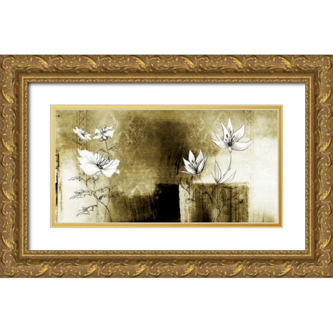 Abstract Decape Gold Ornate Wood Framed Art Print with Double Matting by Willow, Susan P.