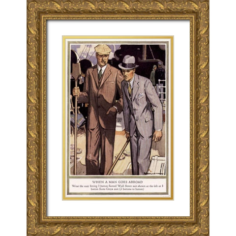 Baskins Fashions VII Gold Ornate Wood Framed Art Print with Double Matting by Unknown