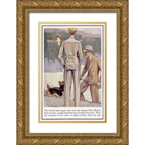 Baskins Fashions IX Gold Ornate Wood Framed Art Print with Double Matting by Unknown