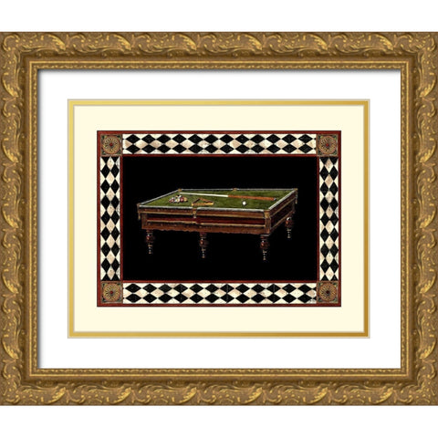 Lets Play Billiards I Gold Ornate Wood Framed Art Print with Double Matting by Vision Studio