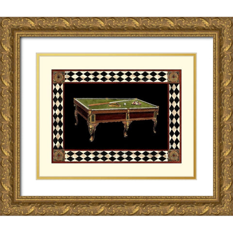 Lets Play Billiards II Gold Ornate Wood Framed Art Print with Double Matting by Vision Studio