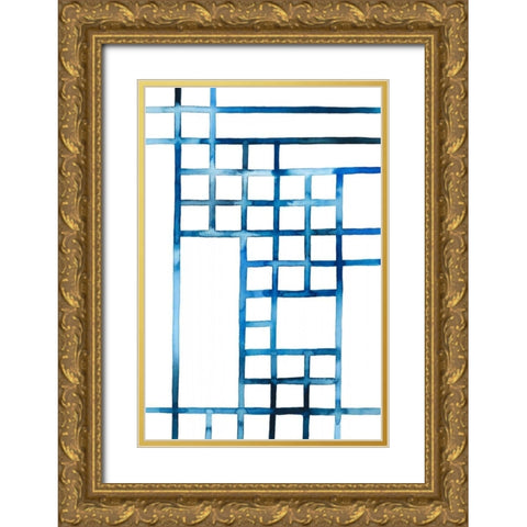 Watercolor Bleed Pattern III Gold Ornate Wood Framed Art Print with Double Matting by Popp, Grace
