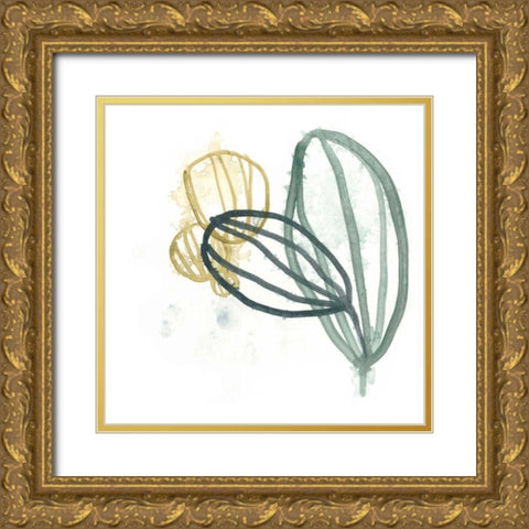 Abstract Sea Fan I Gold Ornate Wood Framed Art Print with Double Matting by Vess, June Erica