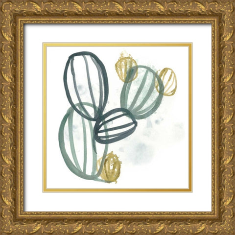 Abstract Sea Fan IV Gold Ornate Wood Framed Art Print with Double Matting by Vess, June Erica