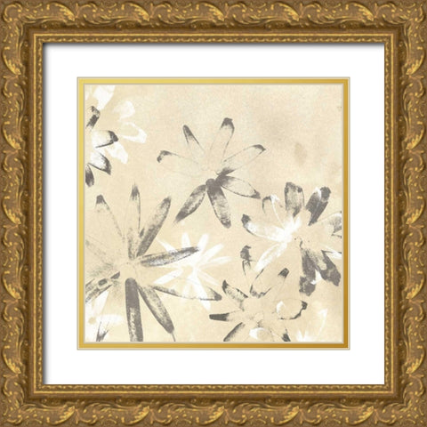 Vellum Flora II Gold Ornate Wood Framed Art Print with Double Matting by Vess, June Erica