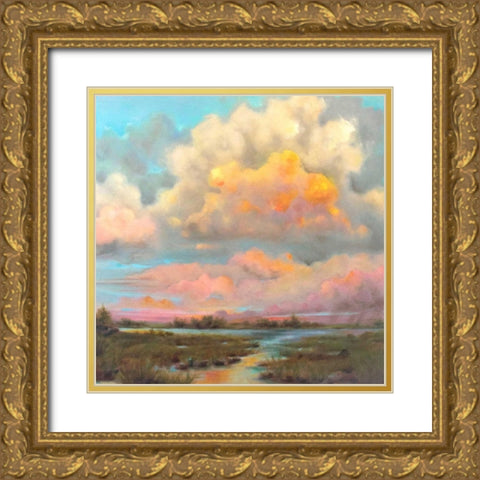 Big Sky Big Dreams Gold Ornate Wood Framed Art Print with Double Matting by Quin, Marabeth