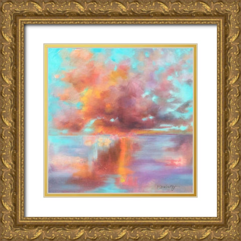 Love and Light Gold Ornate Wood Framed Art Print with Double Matting by Quin, Marabeth