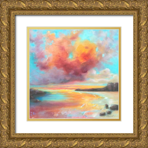 Storms End Gold Ornate Wood Framed Art Print with Double Matting by Quin, Marabeth