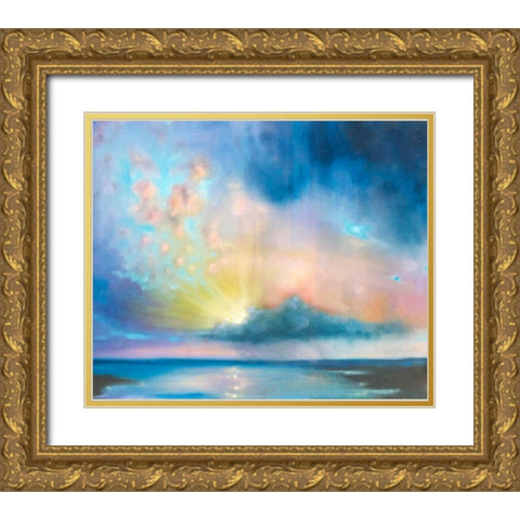 Heaven is Around You Gold Ornate Wood Framed Art Print with Double Matting by Quin, Marabeth