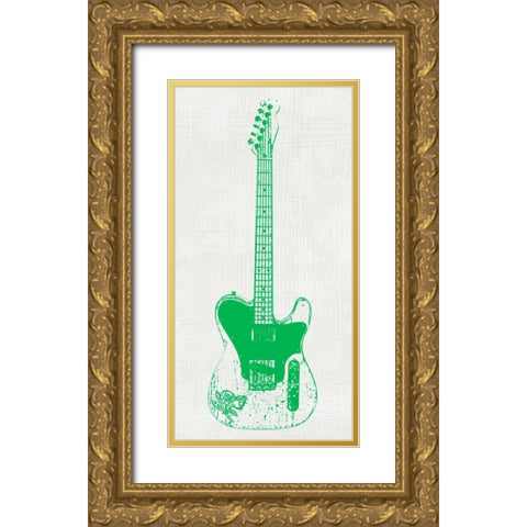 Guitar Collector II Gold Ornate Wood Framed Art Print with Double Matting by Inge, Kevin Wade