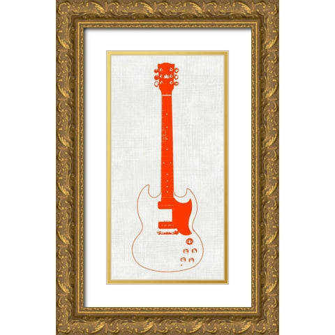 Guitar Collector III Gold Ornate Wood Framed Art Print with Double Matting by Inge, Kevin Wade