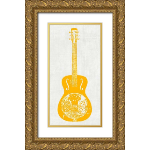 Guitar Collector IV Gold Ornate Wood Framed Art Print with Double Matting by Inge, Kevin Wade